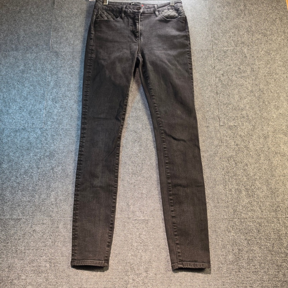 3x1 W2 Skinny Jeans Women Size 26 Black Good Quilted Pocket Detail